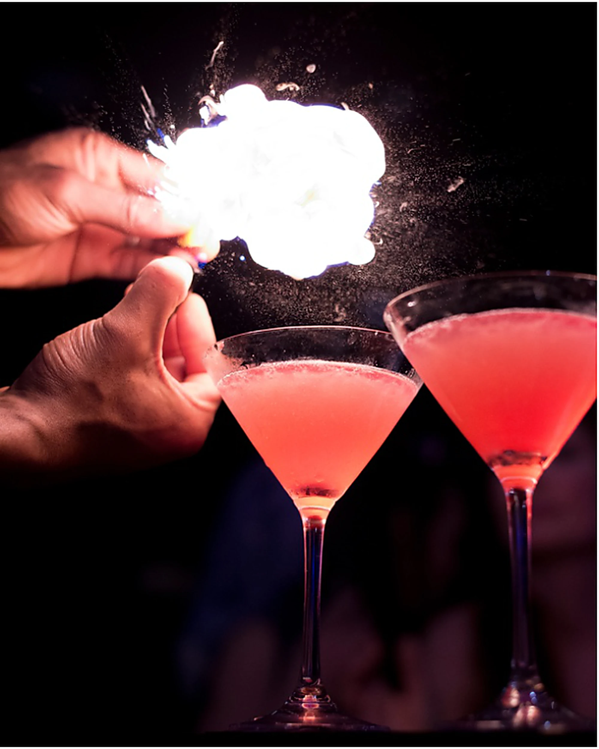 Craft cocktail detail photography for hospitality branding