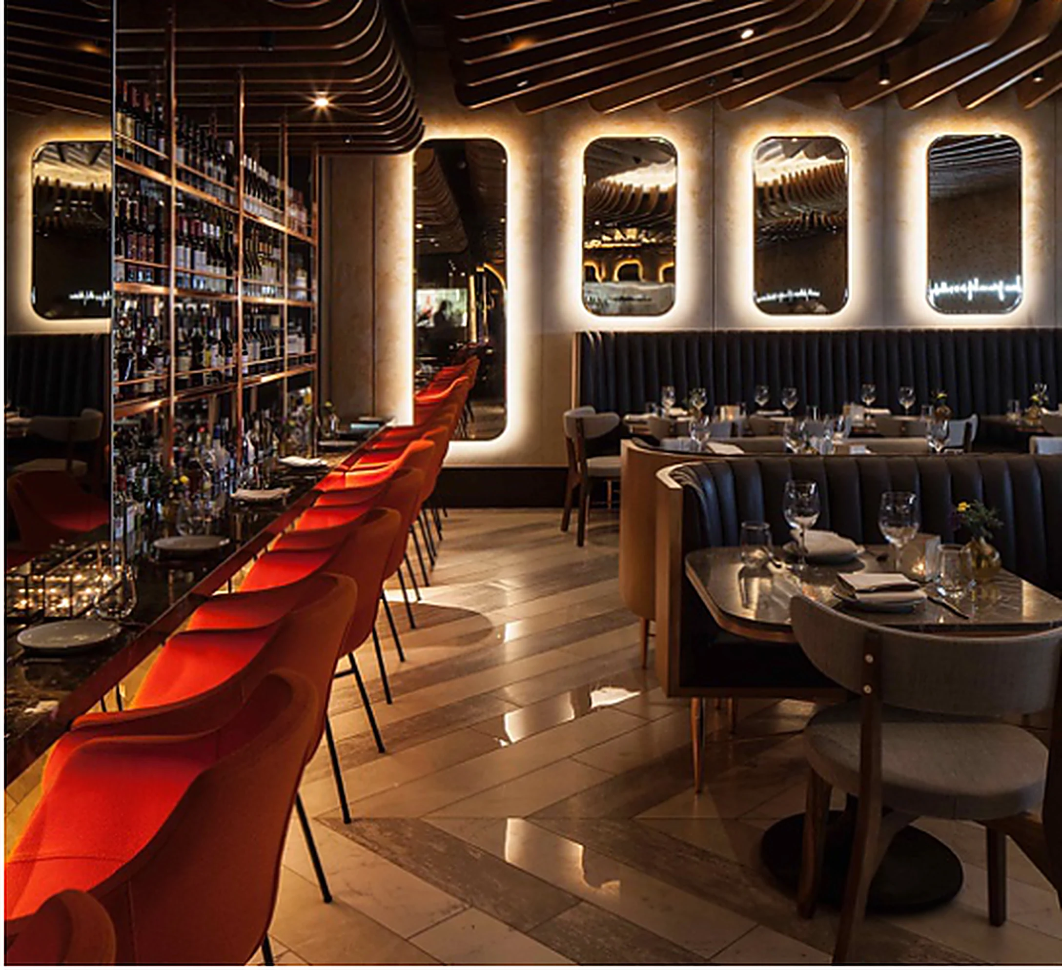 Restaurant interior atmosphere